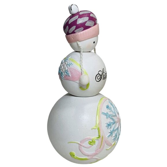 Snowgirl Sister Figurine Christmas Gift Magnetic Winter Snowflake Holiday Keepsa - Picture 6 of 16